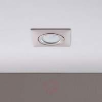 Nickel-coloured LED recessed ceiling light Andrej