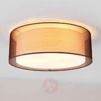 Nica fabric ceiling light in brown