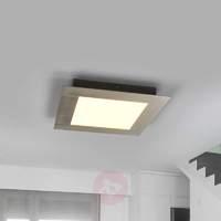 Nickel-coloured LED ceiling lamp Deno
