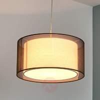 Nica fabric hanging light in brown