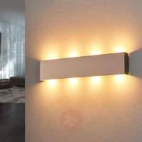 Nickel-coloured Maja LED wall light, 54 cm