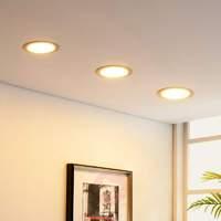 Nickel-coloured LED recessed light Martje, round
