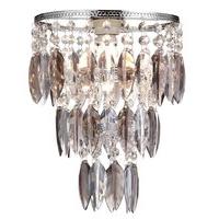 nikki easy fit ceiling pendant lamp shade light in smoked glass