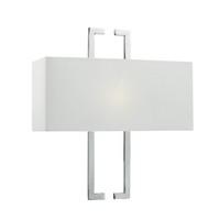 NIL0750 Nile Wall Light In Polished Chrome With Faux Silk Ivory Shade
