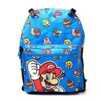 Nintendo Super Mario Bros. Mario & Characters Backpack Blue (bp0tiysmb)
