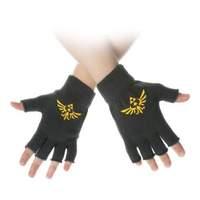 Nintendo Legend Of Zelda Unisex Yellow Royal Crest Fingerless Gloves One Size Dark Green (kg1b3ezss)
