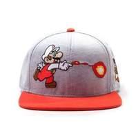 Nintendo Super Mario Bros. Mario Attack Snapback Baseball Cap Grey/red