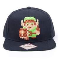 Nintendo Legend Of Zelda Pixelated Link Snapback Baseball Cap Black
