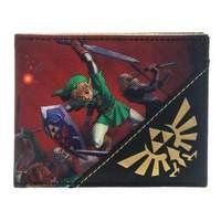 Nintendo Legend Of Zelda Ocarina Of Time 3d Bi-fold Wallet Red/black (mw1xj0zot)