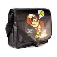 Nintendo Super Mario Bros Donkey Kong and Mario Reversable Flap Messenger Bag Black