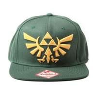 Nintendo Legend Of Zelda Golden 2d Link Symbol Logo Snapback Baseball Cap Green