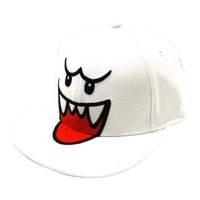 Nintendo Super Mario Bros. Boo Flex Fit Baseball Cap One Size White (bi151978ntn)