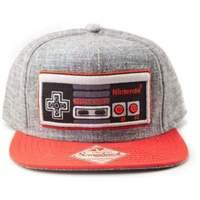 Nintendo Original Embroidered Retro Nes Controller Unisex Snapback Baseball Cap One Size Grey/red (sb08nonct)