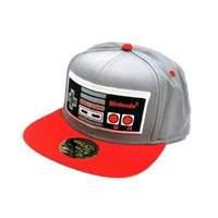 Nintendo Original Embroided Nes Controller Snapback Baseball Cap One Size Silver/red (ba180138ntn)