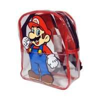 Nintendo Super Mario Bros. Mario Transparent Mini Backpack Red/clear