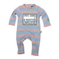 NINE MONTHS PINK / SKY FAIRTRADE BABY GROW