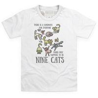 Nine Cats Kid\'s T Shirt