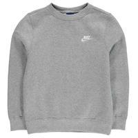 nike club fleece crew sweater junior boys