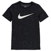 nike black top t shirt junior boys