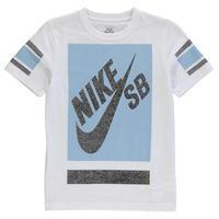 nike qtt block t shirt junior boys