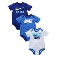 Nike Baby Boys Pack Of Three Bodysuits