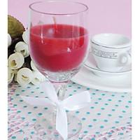 nice wine glass design candle favor in gift box