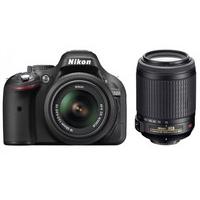 Nikon D5200 Digital SLR Camera Kit with 18-55mm VR and 55-200mm VR Lens