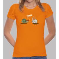 ninja turtle - orange t shirt woman