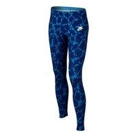 Nike Sportswear All Over Print Legging - Girls - Blue/White
