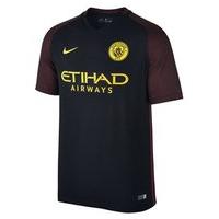 Nike Manchester City FC 2016/17 SS Away Stadium Jersey - Youth - Black/Team Red/Opti Yellow