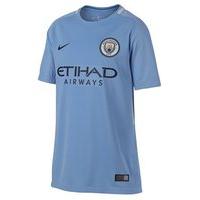 Nike Manchester City FC 2017/18 Short Sleeve Home Jersey - Youth - Field Blue/Midnight Navy