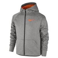 Nike Therma Training Full Zip Hoodie - Boys - Dark Grey Heather/Total Orange