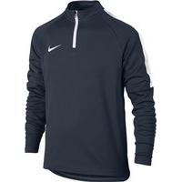 nike dry academy half zip drill top youth obsidianwhite