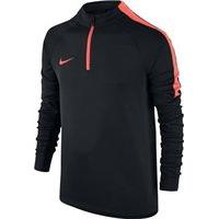 nike squad half zip drill top youth blackhyper orange