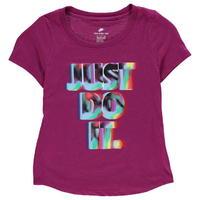 Nike Short Sleeve Rainbow T Shirt Junior Girls