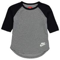 Nike Three Quarter Sleeves T Shirt Junior Girls