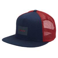 nixon team trucker cap navy red