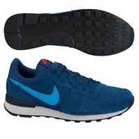 nike internationalist leather trainers blue