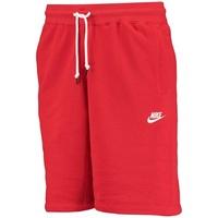 nike aw77 fleece shorts red