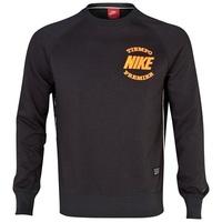 nike aw77 gf ls crew black