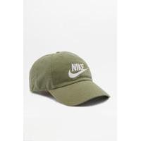 Nike Futura Washed Olive Logo Cap, GREEN