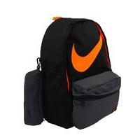 nike halfday schoolbagbackpack blackdark greytotal orange