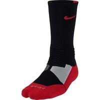 nike hyperelite crew basketball socks blackred