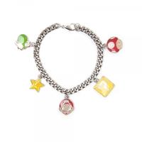 Nintendo Super Mario Bros. Characters Metal Twisted Link Chain Charm Bracelet