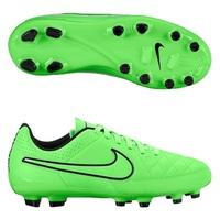 nike tiempo genio leather firm ground football boots kids lt green