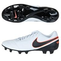 Nike Tiempo Genio II Leather Firm Ground Football Boots White