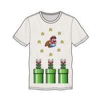 Nintendo Super Mario Bros. Flying Mario Men\'s T-shirt Medium White (ts500231ntn-m)