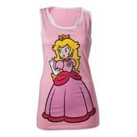 Nintendo Super Mario Bros. Female Princess Peach Tank Top Small Pink (ts040901ntn-s)