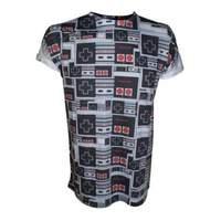 Nintendo Original All-over Multiple Nes Games Controllers Extra Large T-shirt (ts877033ntn-xl)
