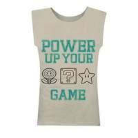 Nintendo - Power Up Your Game T-shirt Sand Small